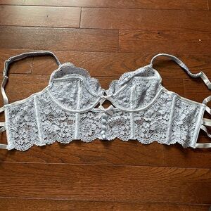 For Love And Lemons Lace Bralette in Light blue